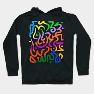 Abstract Doodle Pattern Colorful Hoodie